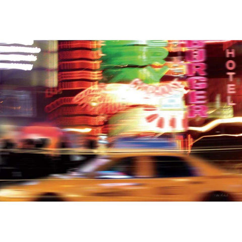 Taxi Gold Ornate Wood Framed Art Print with Double Matting by Richard, Ben