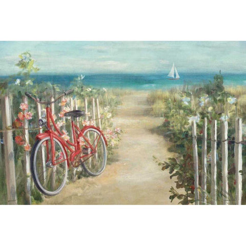 Summer Ride Crop Black Modern Wood Framed Art Print with Double Matting by Nai, Danhui