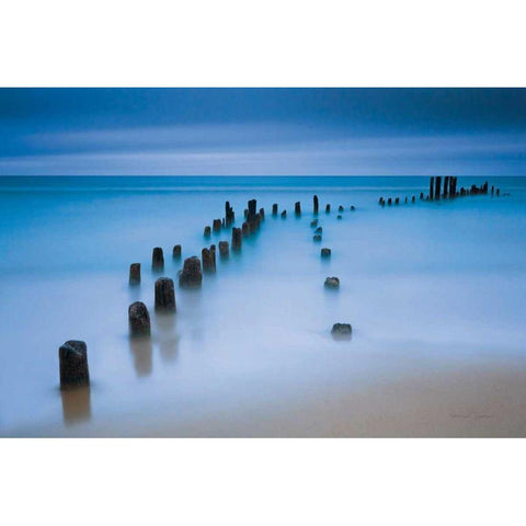 Sentinals White Modern Wood Framed Art Print by Gendreau, Katherine