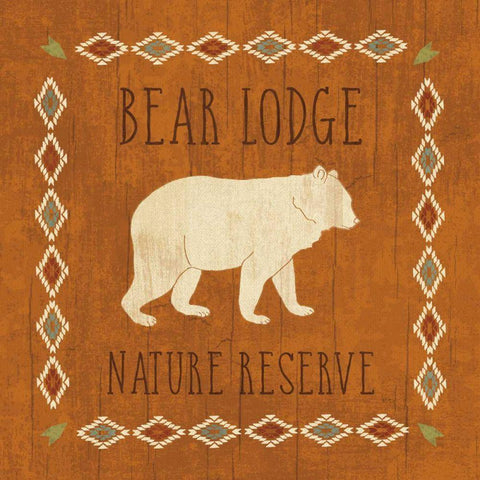 Lodge Resort I on Wood White Modern Wood Framed Art Print with Double Matting by Charron, Veronique