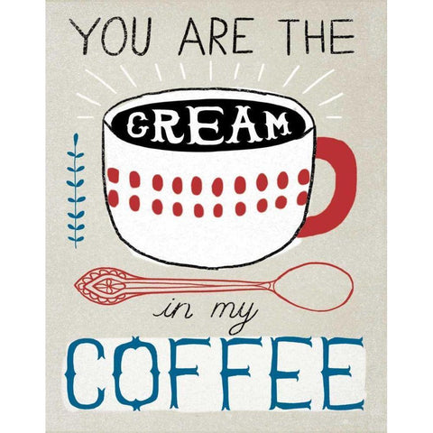 Cream in Coffee Black Modern Wood Framed Art Print with Double Matting by Towne, Oliver