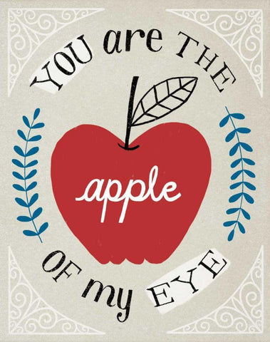 Apple of my Eye Black Ornate Wood Framed Art Print with Double Matting by Towne, Oliver