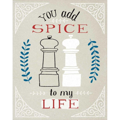 Spice to Life Black Modern Wood Framed Art Print with Double Matting by Towne, Oliver