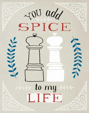 Spice to Life White Modern Wood Framed Art Print with Double Matting by Towne, Oliver