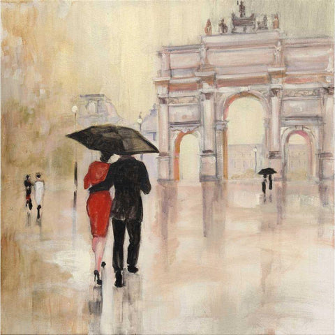 Romantic Paris II Black Modern Wood Framed Art Print by Purinton, Julia