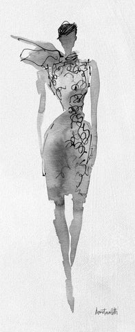 Fashion Sketchbook VIII White Modern Wood Framed Art Print with Double Matting by Tavoletti, Anne