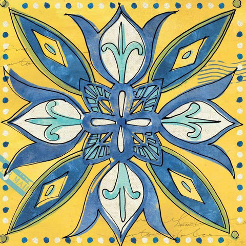 Tuscan Sun Tile II White Modern Wood Framed Art Print by Tavoletti, Anne