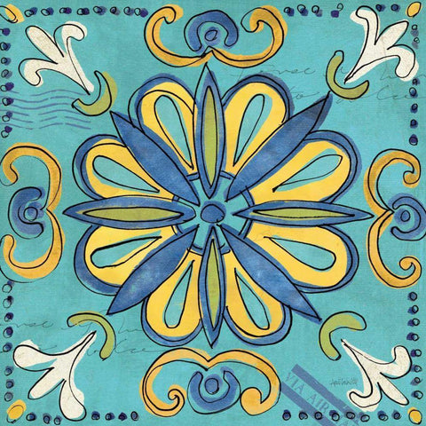 Tuscan Sun Tile IV Black Modern Wood Framed Art Print by Tavoletti, Anne