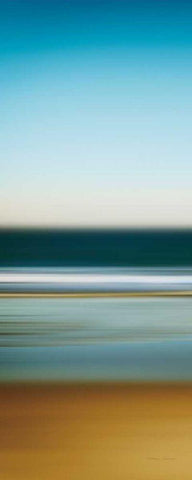 Sea Stripes I Crop Panel I White Modern Wood Framed Art Print with Double Matting by Gendreau, Katherine