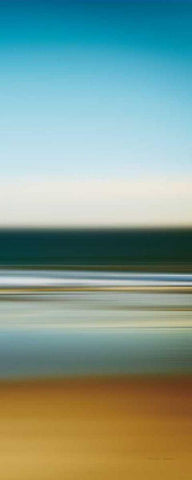 Sea Stripes I Crop Panel II White Modern Wood Framed Art Print with Double Matting by Gendreau, Katherine