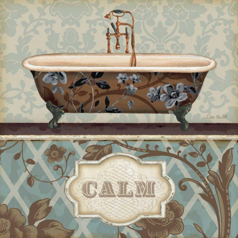 Bathroom Bliss II Gold Ornate Wood Framed Art Print with Double Matting by Audit, Lisa