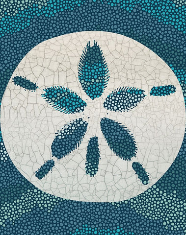 Sea Glass II Crop White Modern Wood Framed Art Print with Double Matting by Wild Apple Portfolio