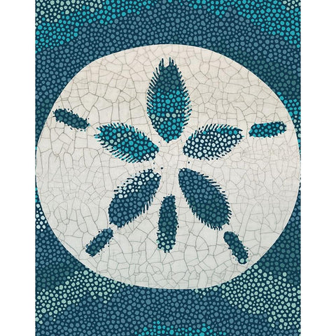 Sea Glass II Crop White Modern Wood Framed Art Print by Wild Apple Portfolio