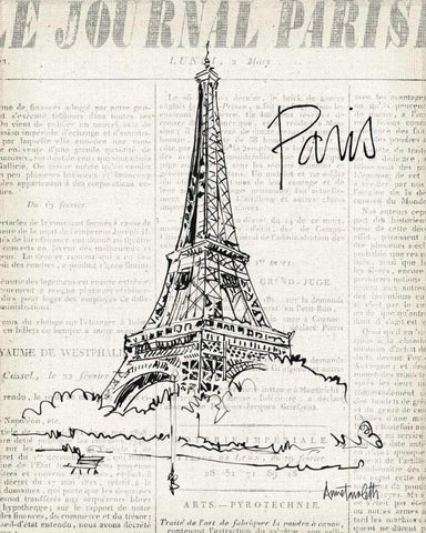 City Sketches III White Modern Wood Framed Art Print with Double Matting by Tavoletti, Anne