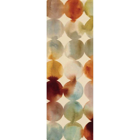 Raindots Panel I Black Modern Wood Framed Art Print with Double Matting by Wild Apple Portfolio