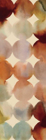 Raindots Panel II White Modern Wood Framed Art Print with Double Matting by Wild Apple Portfolio