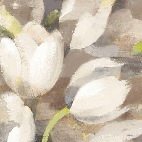 Tulip Delight II Crop White Modern Wood Framed Art Print by Hristova, Albena
