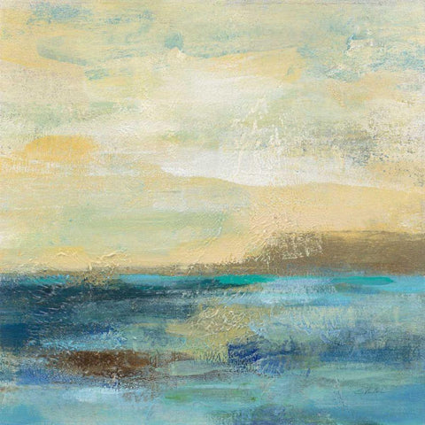 Sunset Beach II Black Modern Wood Framed Art Print by Vassileva, Silvia