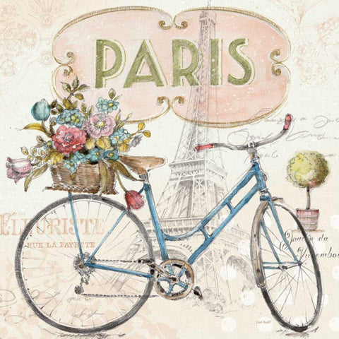 Paris Forever III Gold Ornate Wood Framed Art Print with Double Matting by Audit, Lisa