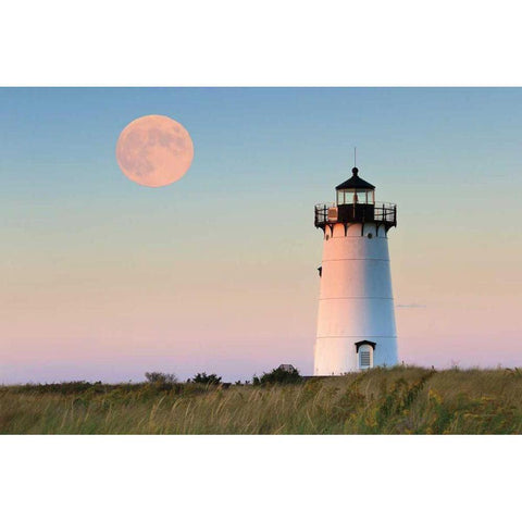 Moon over Marthas Vineyard White Modern Wood Framed Art Print by Gendreau, Katherine