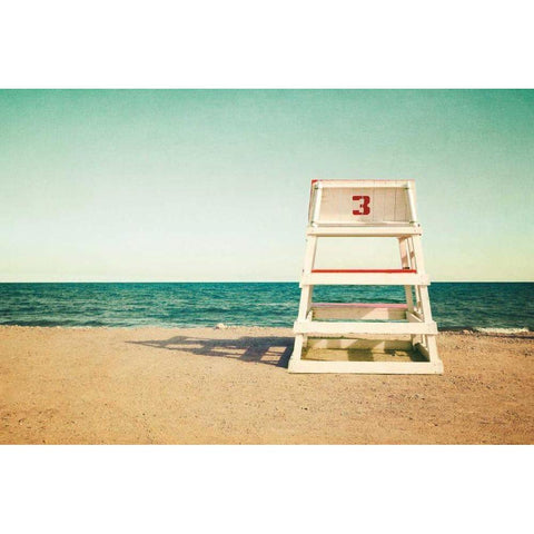 Lifeguard Station Black Modern Wood Framed Art Print by Gendreau, Katherine