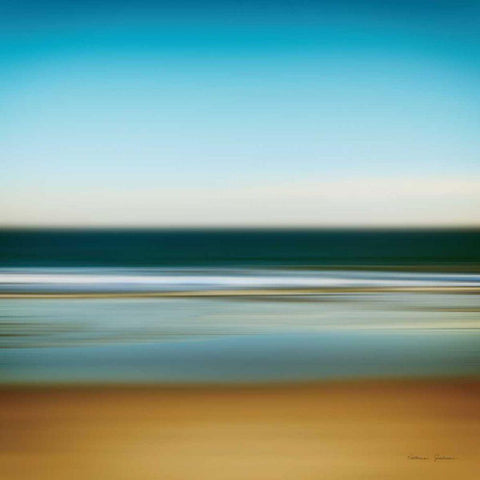 Sea Stripes I Black Ornate Wood Framed Art Print with Double Matting by Gendreau, Katherine