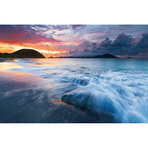 Fire and Ice Black Modern Wood Framed Art Print with Double Matting by Gendreau, Katherine