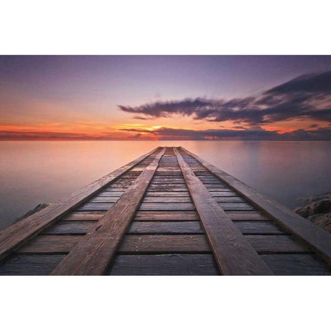 Cosmic Dock Black Modern Wood Framed Art Print by Gendreau, Katherine