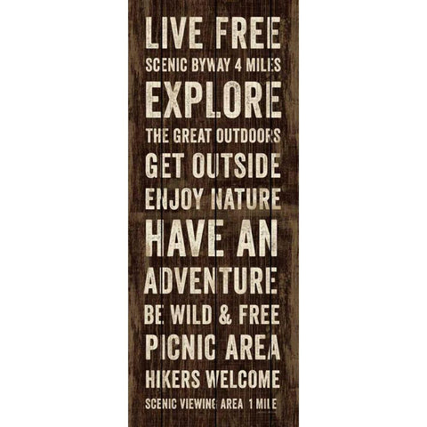 Simple Living Panel II Black Modern Wood Framed Art Print with Double Matting by Mullan, Michael