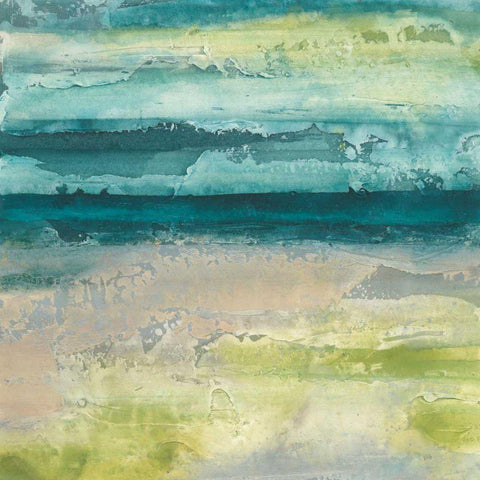 Beyond the Horizon II White Modern Wood Framed Art Print with Double Matting by Paschke, Chris