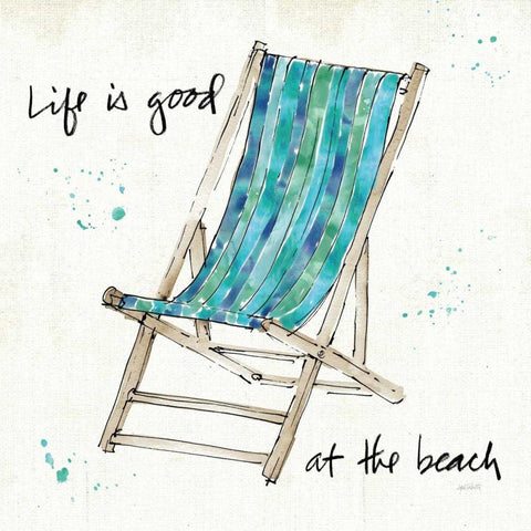 Beach Divas VII Black Ornate Wood Framed Art Print with Double Matting by Tavoletti, Anne