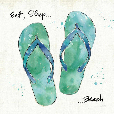 Beach Divas VIII White Modern Wood Framed Art Print with Double Matting by Tavoletti, Anne