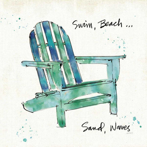 Beach Divas X White Modern Wood Framed Art Print with Double Matting by Tavoletti, Anne