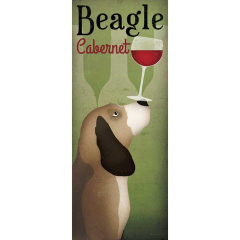 Beagle Winery Cabernet Black Modern Wood Framed Art Print with Double Matting by Fowler, Ryan