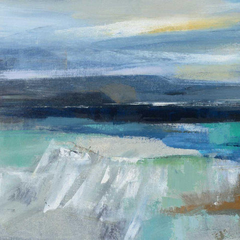 Wave Crop I Black Modern Wood Framed Art Print by Vassileva, Silvia