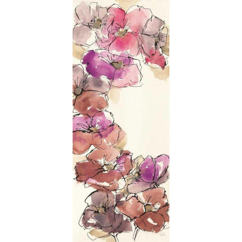 Passion Poppy Panel I White Modern Wood Framed Art Print by Paschke, Chris