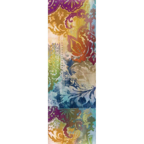 Persian Nights Panel I Gold Ornate Wood Framed Art Print with Double Matting by Wild Apple Portfolio