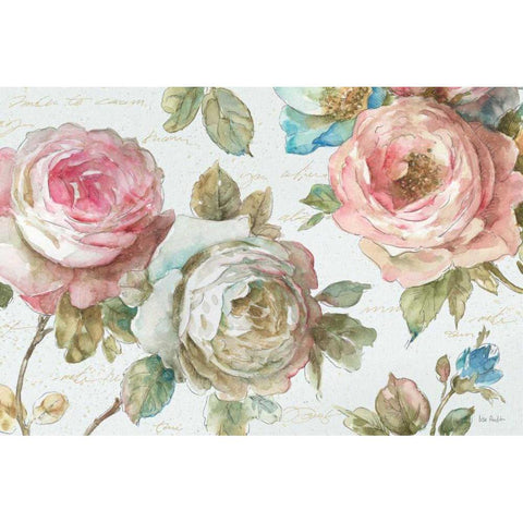 Poeme D Amour II Black Modern Wood Framed Art Print with Double Matting by Audit, Lisa