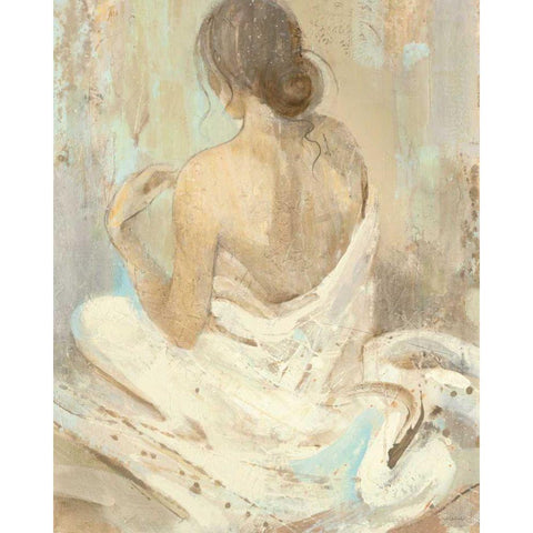 Abstract Figure Study II Gold Ornate Wood Framed Art Print with Double Matting by Hristova, Albena
