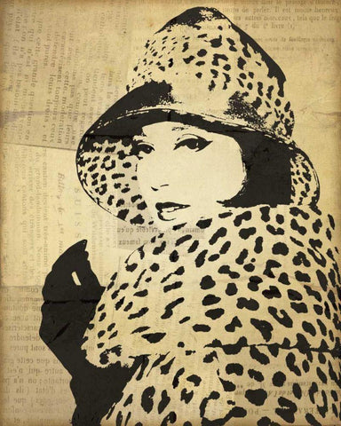 Fashion News II White Modern Wood Framed Art Print with Double Matting by Wild Apple Portfolio