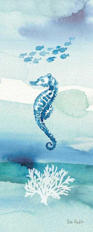 Sea Life VIII no Border White Modern Wood Framed Art Print with Double Matting by Audit, Lisa