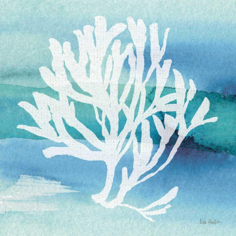 Sea Life Coral I White Modern Wood Framed Art Print by Audit, Lisa
