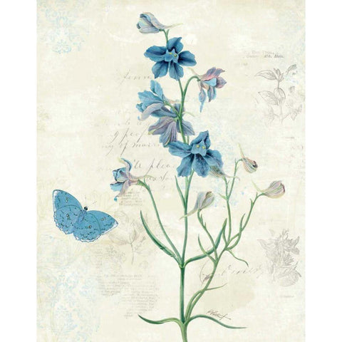 Booked Blue II Black Modern Wood Framed Art Print by Pertiet, Katie