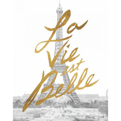 Gilded Paris Black Modern Wood Framed Art Print by Hershey, Moira