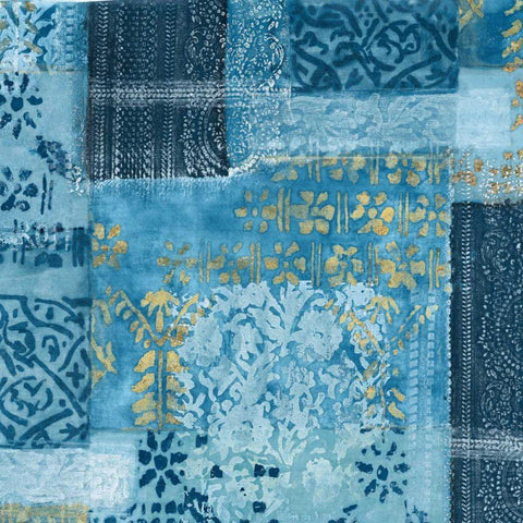 Alhambra III Indigo White Modern Wood Framed Art Print by Wild Apple Portfolio