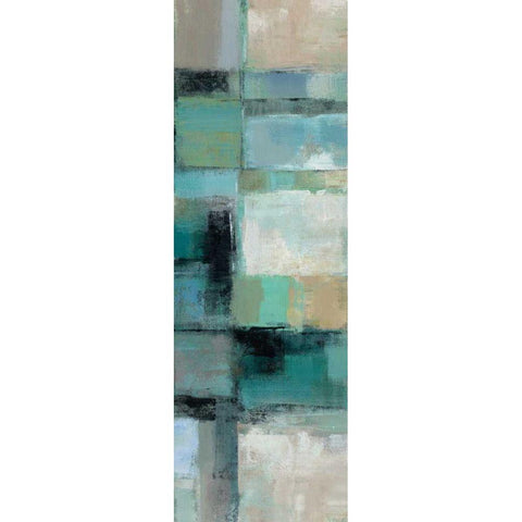 Island Hues Panel I Black Modern Wood Framed Art Print with Double Matting by Vassileva, Silvia