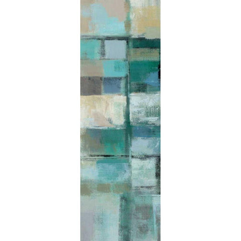 Island Hues Panel II Black Modern Wood Framed Art Print with Double Matting by Vassileva, Silvia