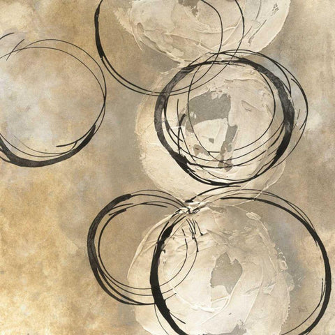 Circle in a Square II White Modern Wood Framed Art Print by Paschke, Chris