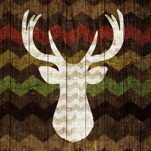Southwest Lodge - Deer II Gold Ornate Wood Framed Art Print with Double Matting by Mullan, Michael