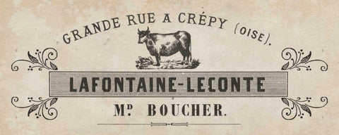 Animal Bill of Sales II Black Ornate Wood Framed Art Print with Double Matting by Wild Apple Portfolio